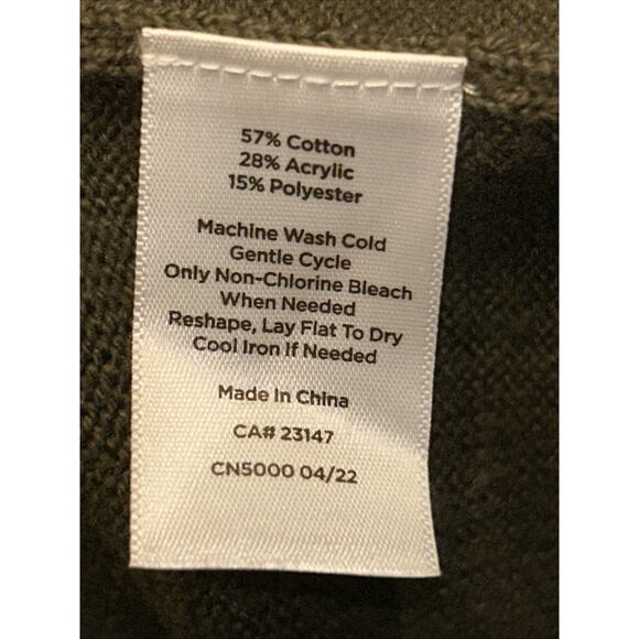 Talbots Supersoft Collared Sweater Dress Womens Medium Olive Green Quiet Luxury - Picture 6 of 9